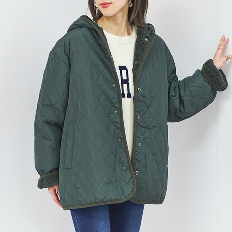 キルティングコート レディース ボア | relaclo | 詳細画像4 