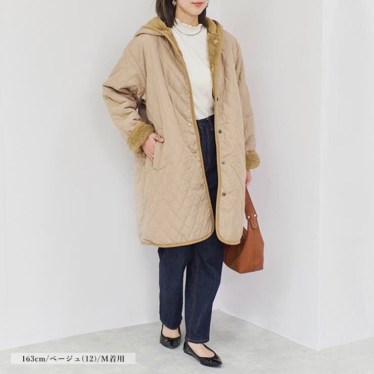 キルティングコート レディース ボア | relaclo | 詳細画像3 