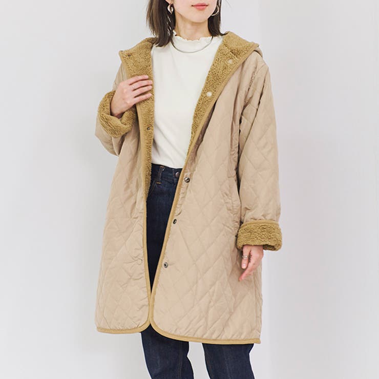 キルティングコート レディース ボア | relaclo | 詳細画像4 