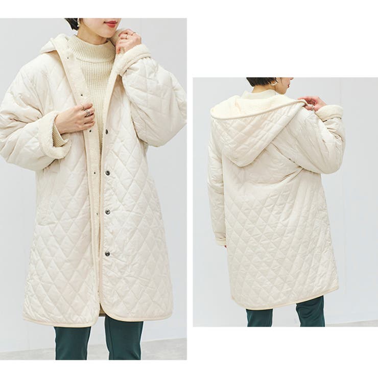 キルティングコート レディース ボア | relaclo | 詳細画像7 