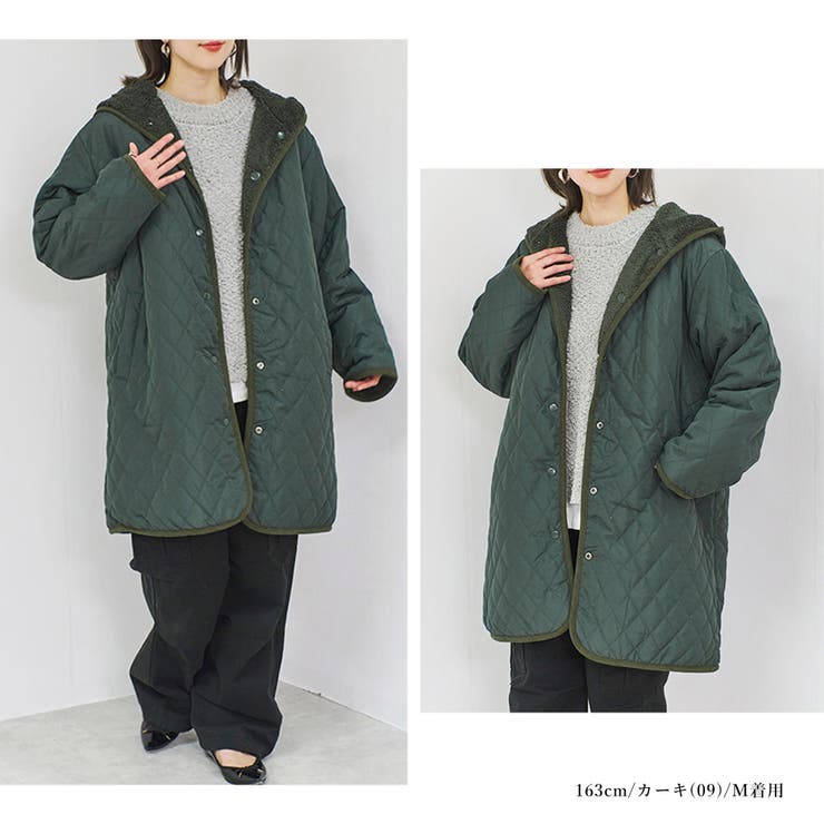キルティングコート レディース ボア | relaclo | 詳細画像10 