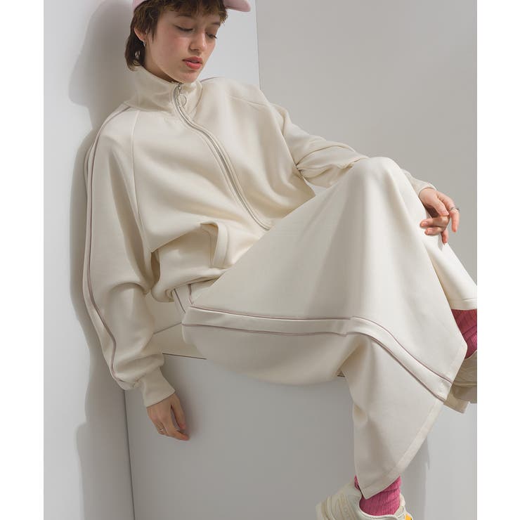 トラックジャケット レディース ダンボールニット | LAPULE  | 詳細画像2 