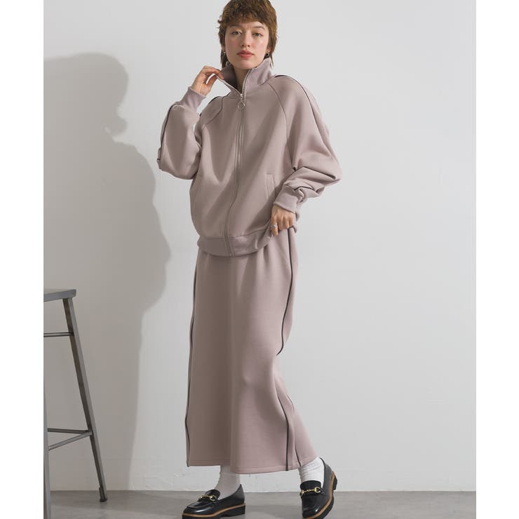 トラックジャケット レディース ダンボールニット | LAPULE  | 詳細画像11 