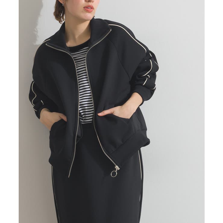 トラックジャケット レディース ダンボールニット | LAPULE  | 詳細画像12 