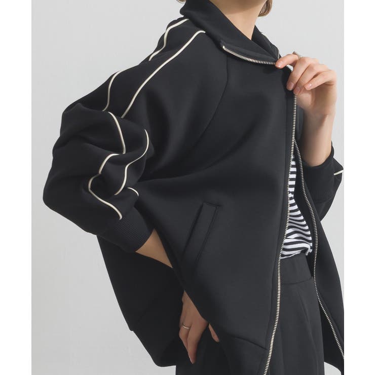 トラックジャケット レディース ダンボールニット | LAPULE  | 詳細画像16 