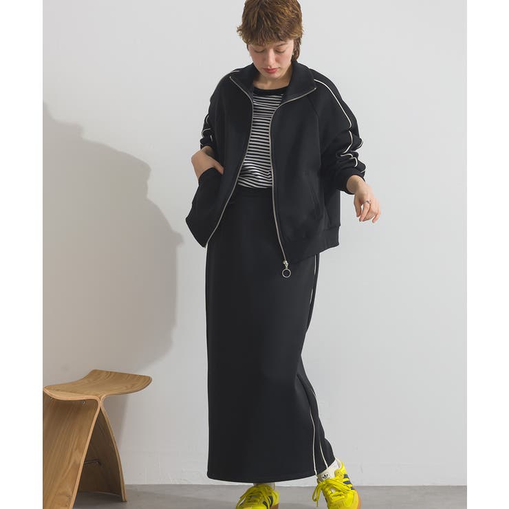 トラックジャケット レディース ダンボールニット | LAPULE  | 詳細画像17 