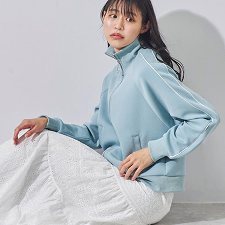 トラックジャケット レディース ダンボールニット | LAPULE  | 詳細画像20 