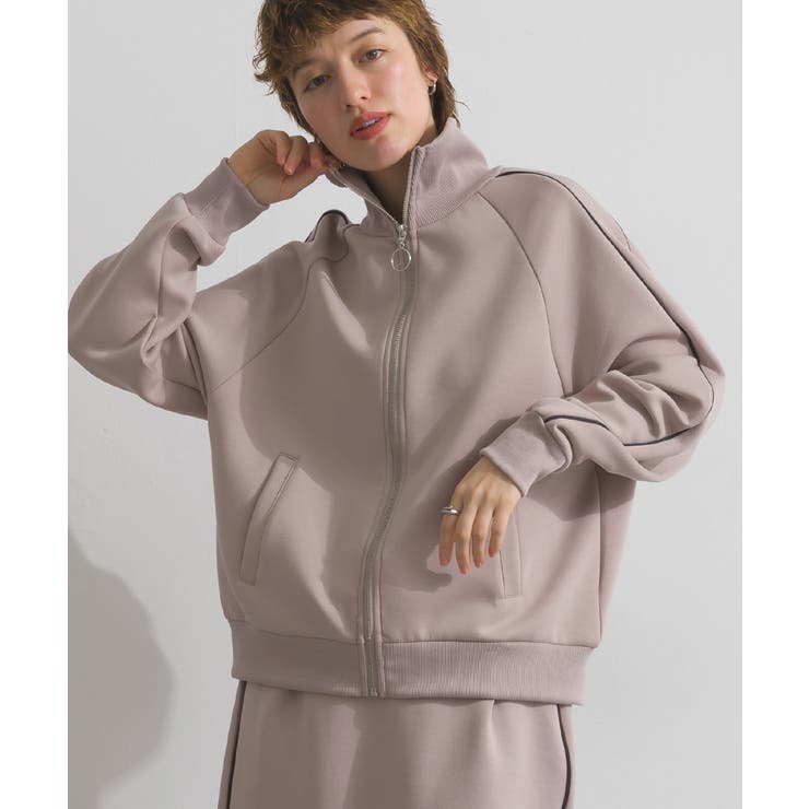 トラックジャケット レディース ダンボールニット | LAPULE  | 詳細画像7 