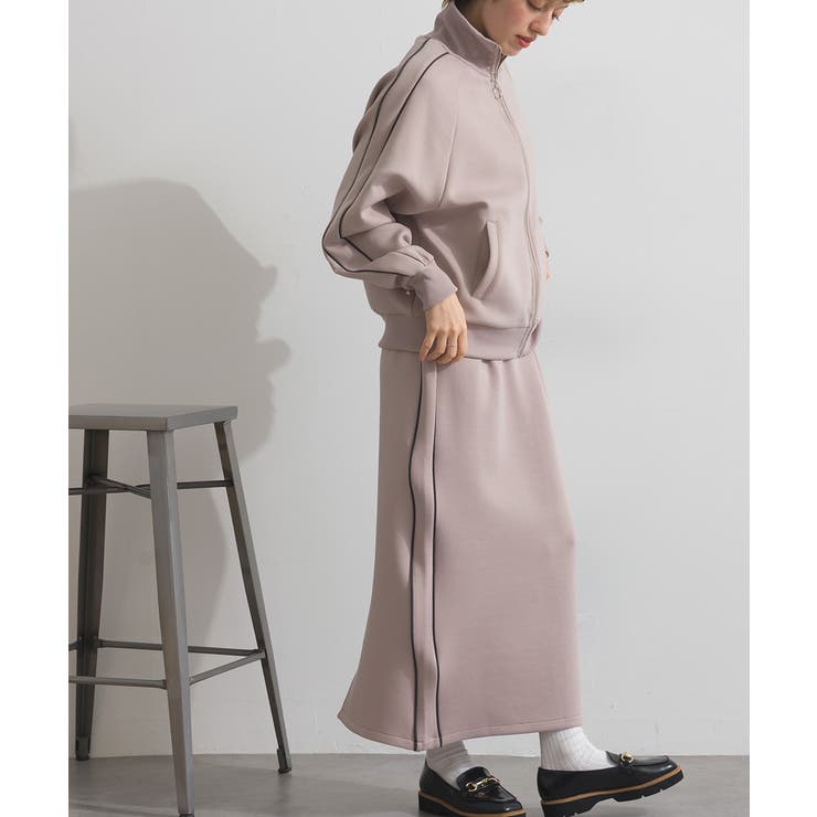 トラックジャケット レディース ダンボールニット | LAPULE  | 詳細画像8 