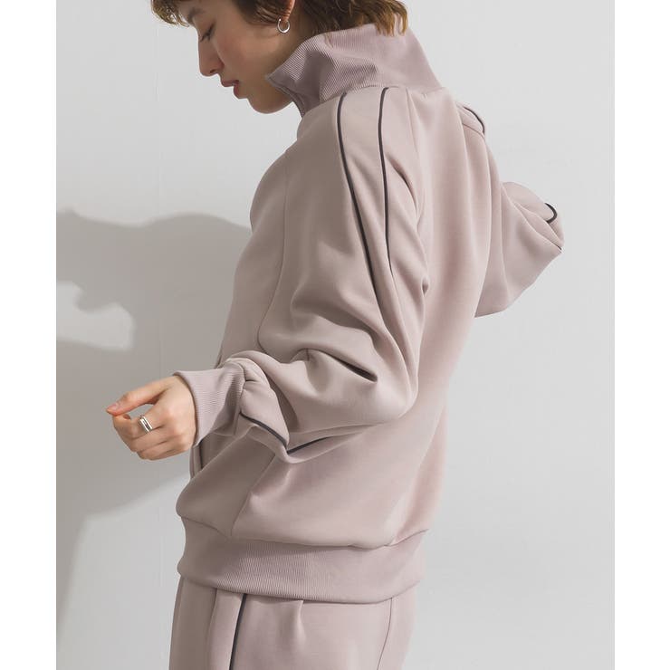 トラックジャケット レディース ダンボールニット | LAPULE  | 詳細画像9 