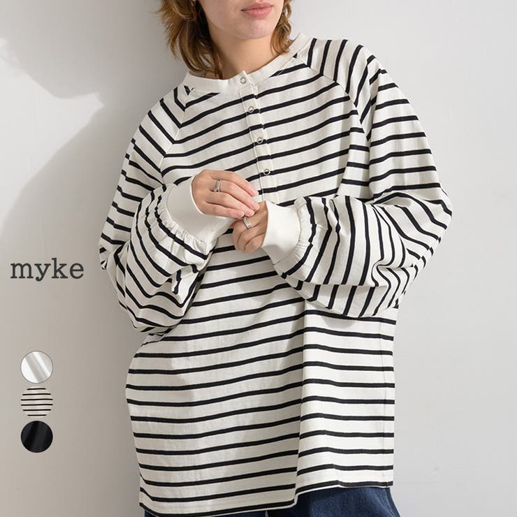 ヘンリーネック Tシャツ 長袖 | LAPULE  | 詳細画像1 