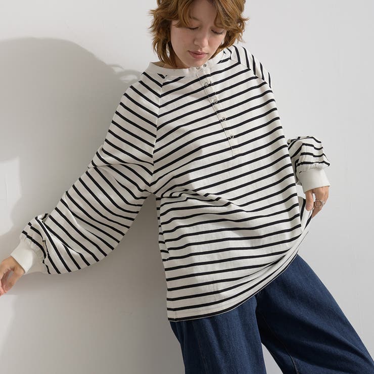 ヘンリーネック Tシャツ 長袖 | LAPULE  | 詳細画像4 