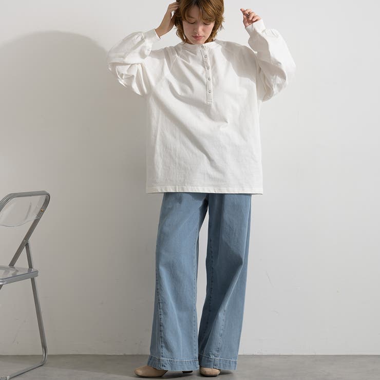 ヘンリーネック Tシャツ 長袖 | LAPULE  | 詳細画像6 