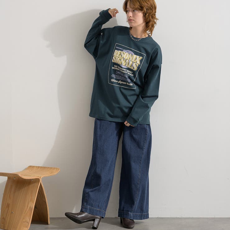 ロゴTシャツ 長袖 レディース | LAPULE  | 詳細画像2 
