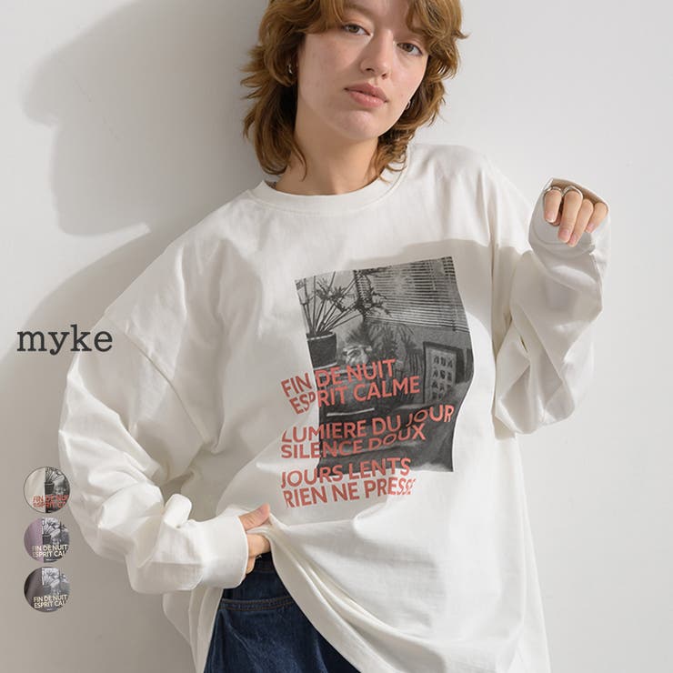 フォトTシャツ 長袖 レディース | LAPULE  | 詳細画像1 