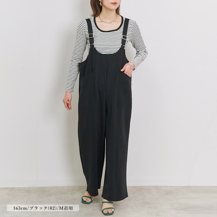 サスペンダーパンツ レディース リップル[品番：RLCW0005153