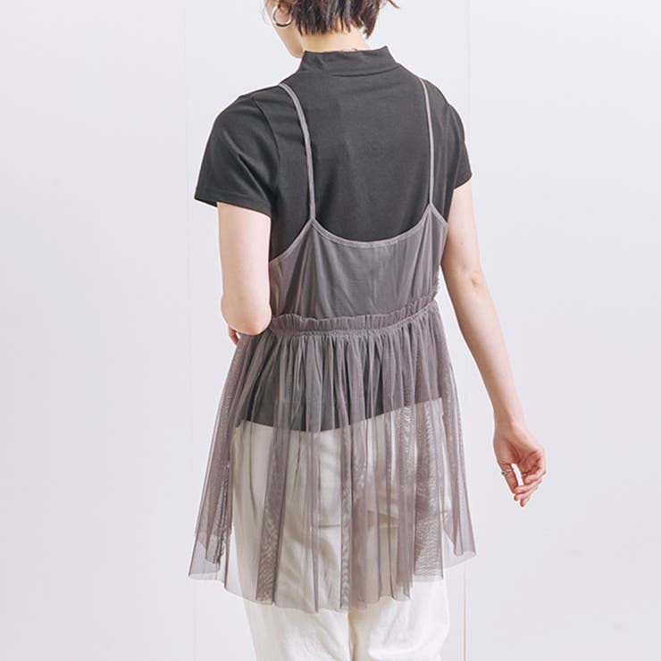 チュールキャミトップス インナーワンピ セット | LAPULE  | 詳細画像14 