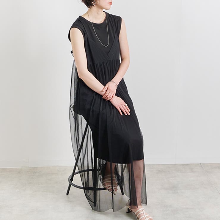 チュールキャミワンピ インナーワンピ セット | relaclo | 詳細画像12 