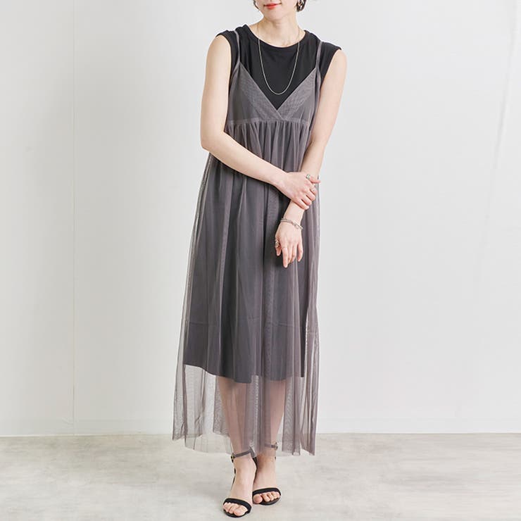 チュールキャミワンピ インナーワンピ セット | relaclo | 詳細画像4 