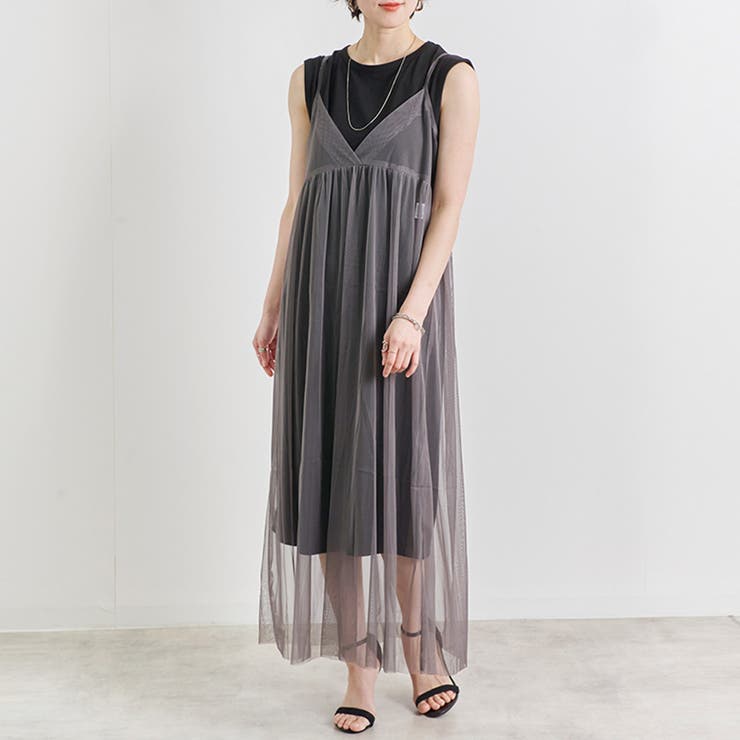 チュールキャミワンピ インナーワンピ セット | relaclo | 詳細画像5 