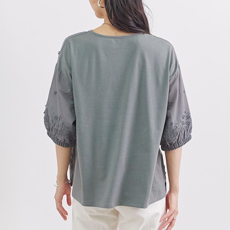 カットソー レディース 五分袖 | LAPULE  | 詳細画像16 