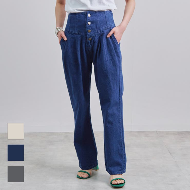 デニムパンツ レディース ハイウエスト | relaclo | 詳細画像1 