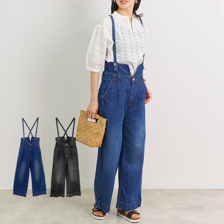 ワイドパンツ レディース デニム | LAPULE  | 詳細画像1 