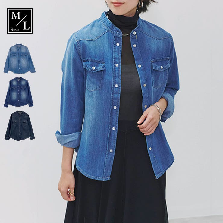 デニムシャツ レディース 春 | LAPULE  | 詳細画像1 