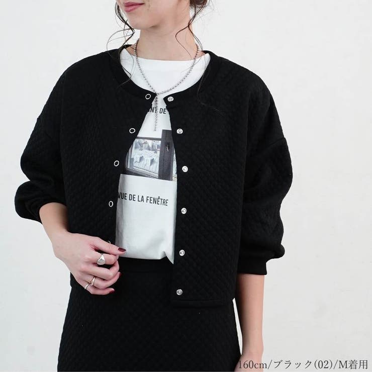 カーディガンキルティングショートカーデボリューム袖セットアップレディースファッション冬春30代20代40代ゆったり大きめ