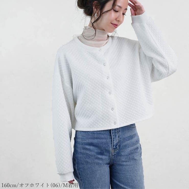 カーディガンキルティングショートカーデボリューム袖セットアップレディースファッション冬春30代20代40代ゆったり大きめ