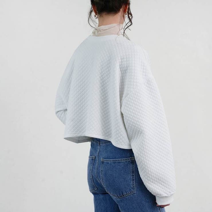 カーディガンキルティングショートカーデボリューム袖セットアップレディースファッション冬春30代20代40代ゆったり大きめ