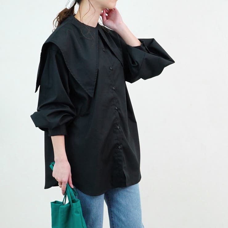 ビッグカラーブラウス ブラウス シャツ[品番：RLCW0004081