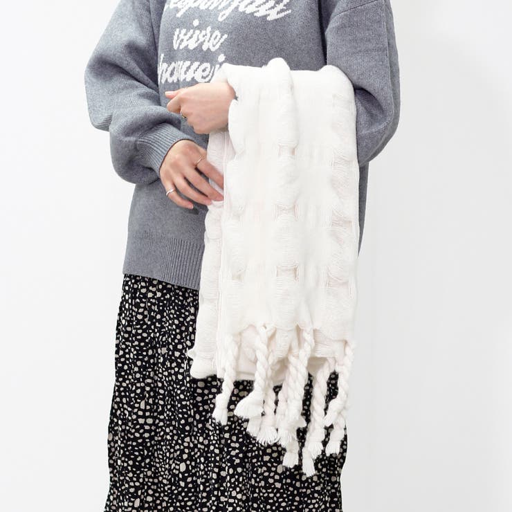 ストール レディース フリンジ | LAPULE  | 詳細画像12 