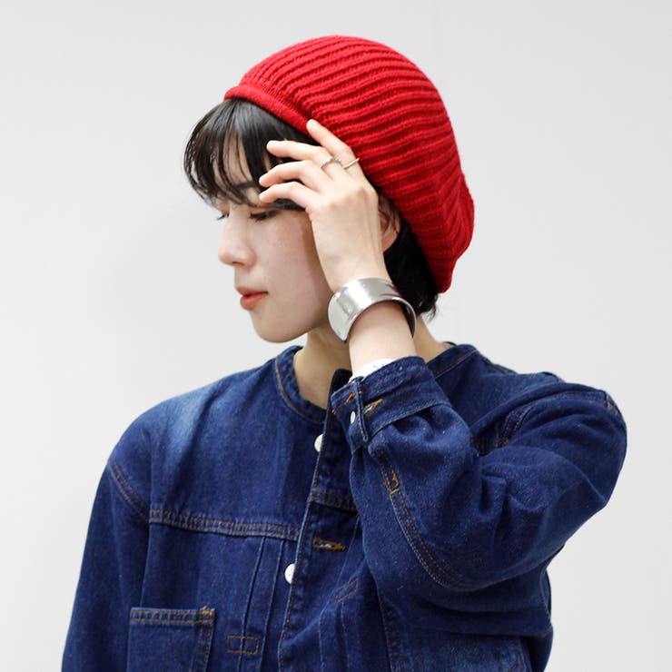 ベレー帽 レディース ニット ゆる 秋 冬 20代 30代 40代 50代[品番