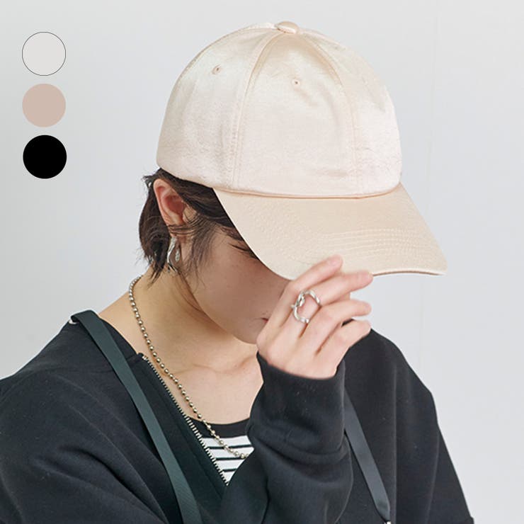 pois saten cap (beige) サテンキャップ pois ポワ saten cap 【beige】