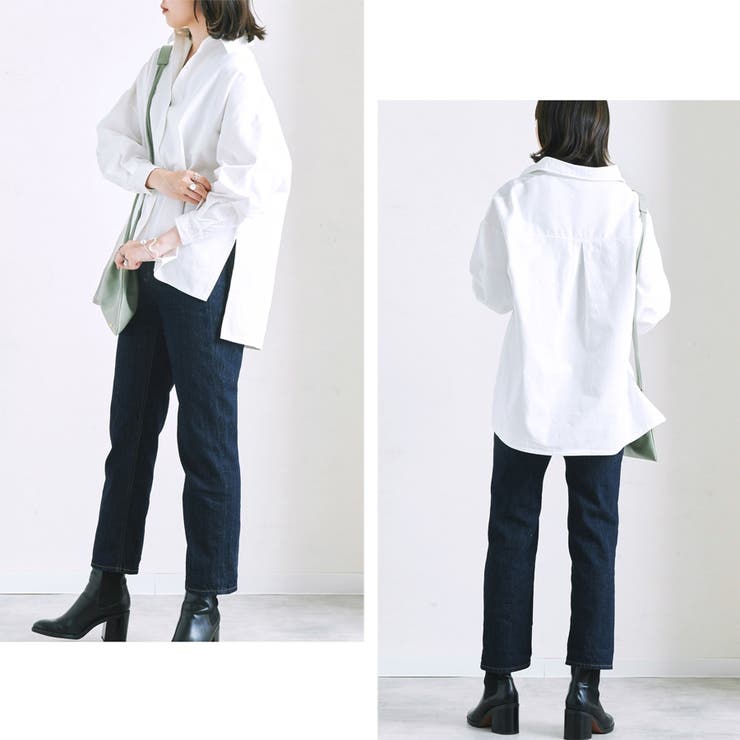 シャツ長袖ツイルシャツ冬ゆったり大きいサイズ体型カバーオーバーサイズビッグシルエ… | LAPULE  | 詳細画像13 