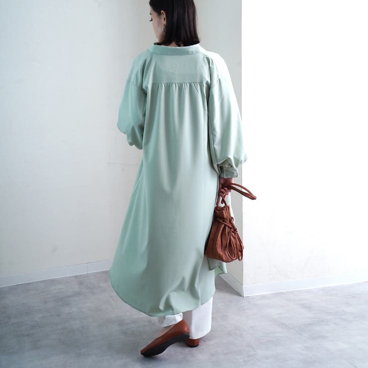 ワンピースシャツワンピースロングワンピース冬春ゆったり大きめ体型カバーボリューム 品番 Sklw Lapule ラピュレ のレディースファッション通販 Shoplist ショップリスト