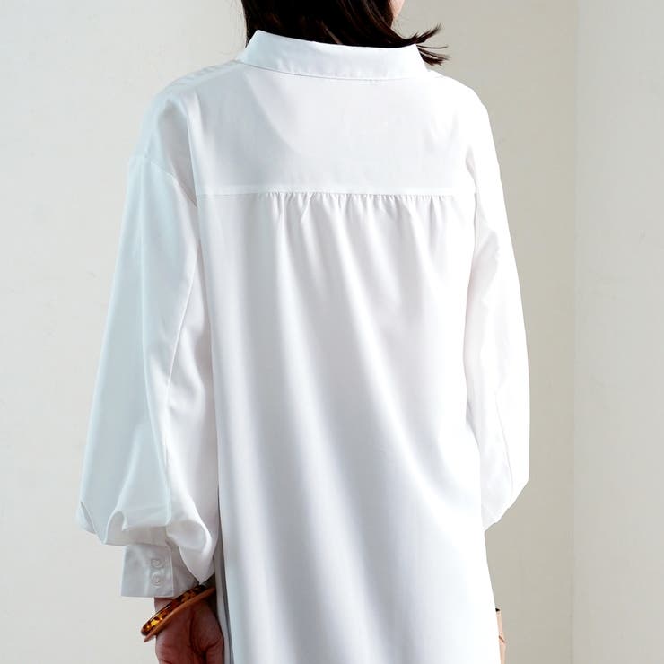 ワンピースシャツワンピースロングワンピース冬春ゆったり大きめ体型カバーボリューム… | LAPULE  | 詳細画像10 