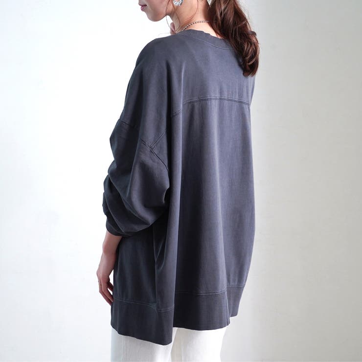 トップスカーディガン長袖スウェット裏毛2Way前後2way冬春ゆったり大きいサイ… | LAPULE  | 詳細画像16 