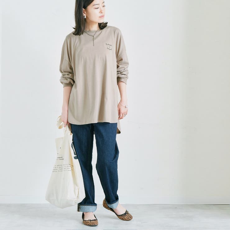 イラストプリントロングTシャツ SL703