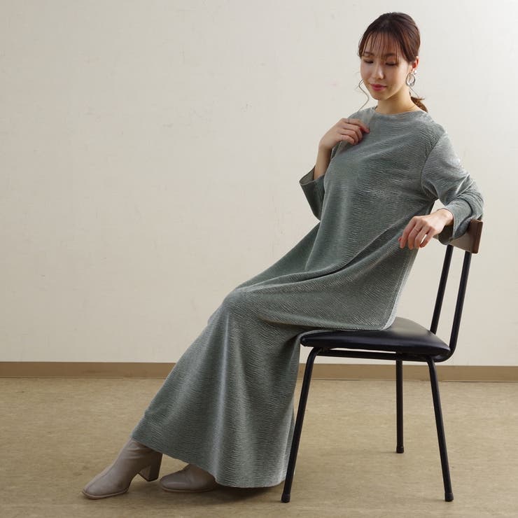 ワンピースロングマキシ冬ゆったり体型カバー大きいサイズシンプルベロアマーメイド無 品番 Sklw Lapule ラピュレ のレディースファッション通販 Shoplist ショップリスト