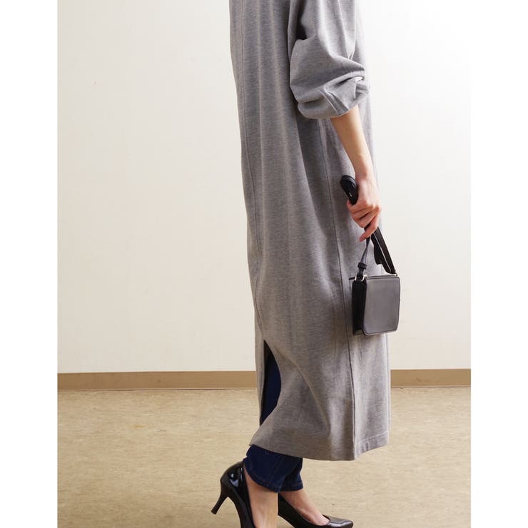 ワンピーススウェットワンピースロングワンピース冬ゆったり大きめ体型カバーカジュア… | LAPULE  | 詳細画像13 