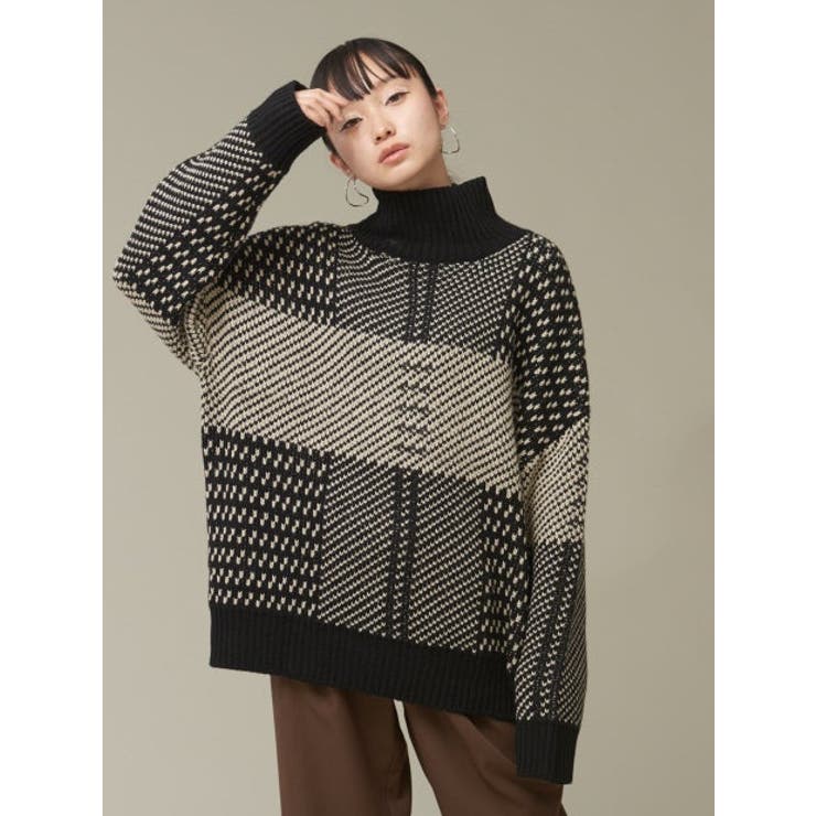 【リユース品】ABAHOUSE | ビックチェックニット | ReLIKE | 詳細画像1