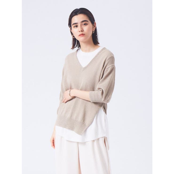 【リユース品】ABAHOUSE | レイヤードVネックアシメニット | ReLIKE | 詳細画像1