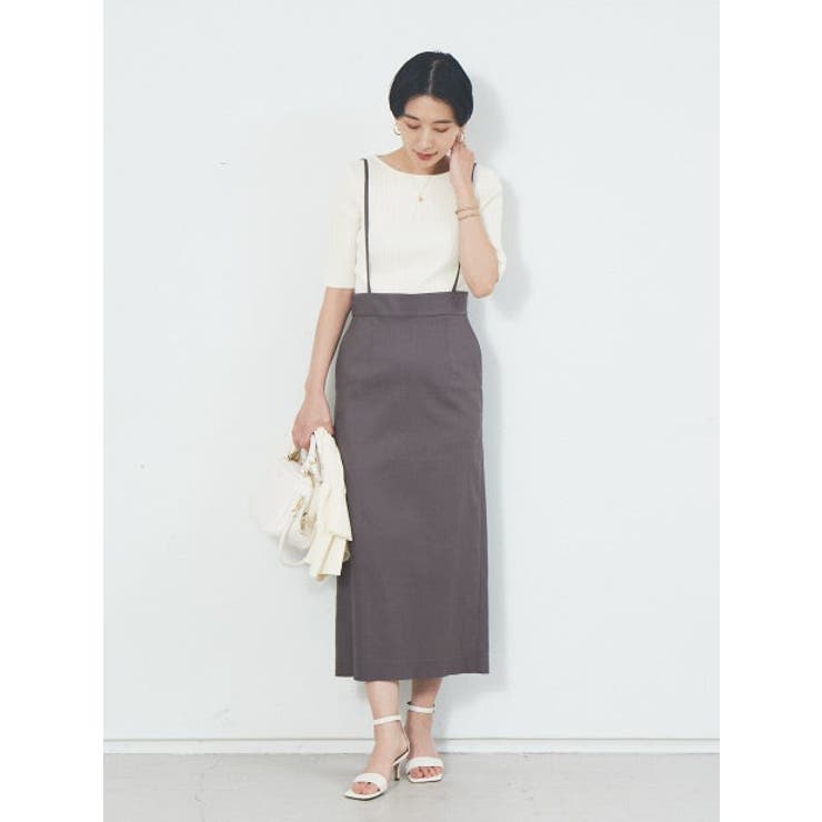 【リユース品】ABAHOUSE | ストレッチリネンサスペンダースカート | ReLIKE | 詳細画像1