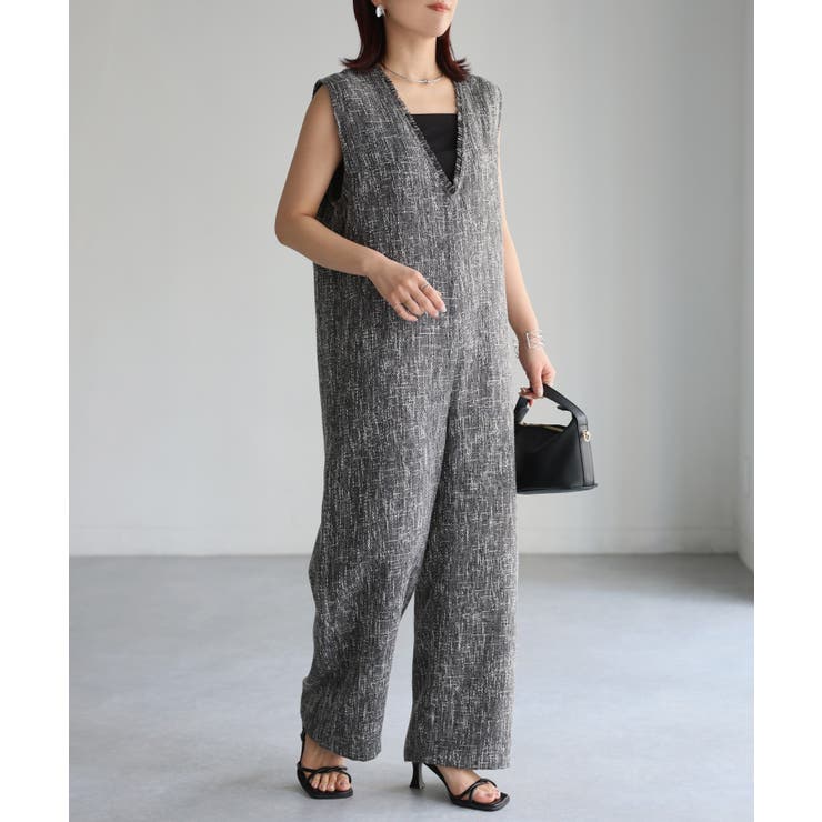 深Vネックツイードサロペット | Riberry | 詳細画像11 