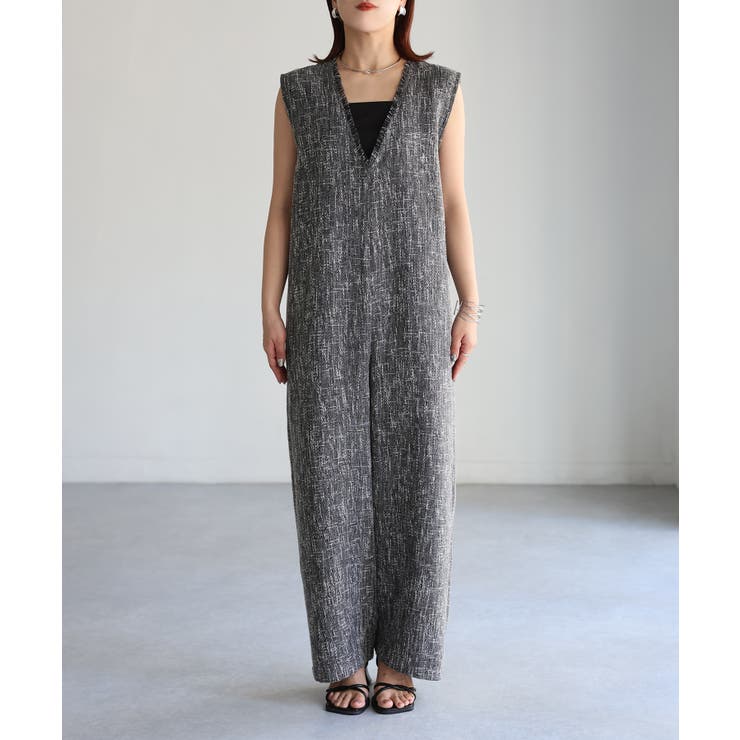 深Vネックツイードサロペット | Riberry | 詳細画像14 