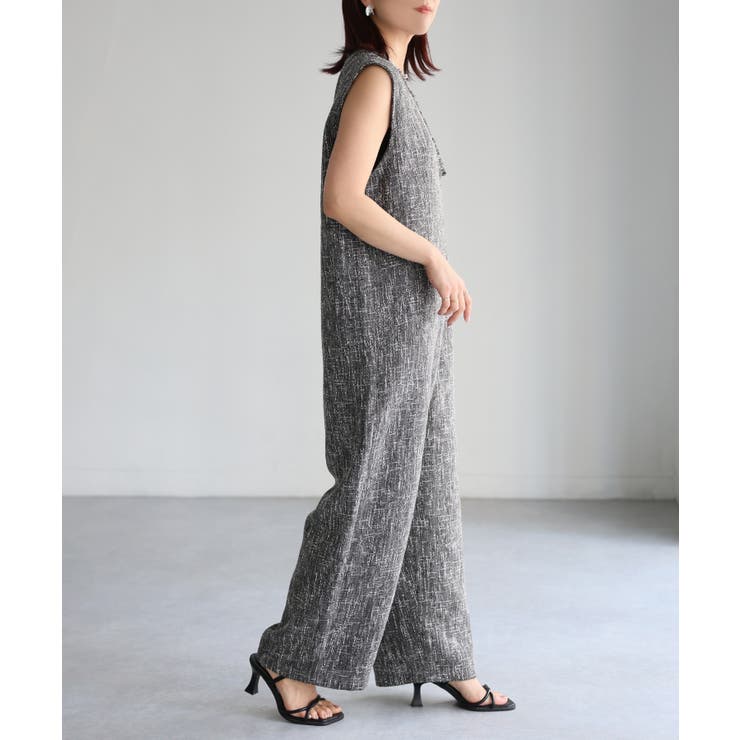 深Vネックツイードサロペット | Riberry | 詳細画像8 