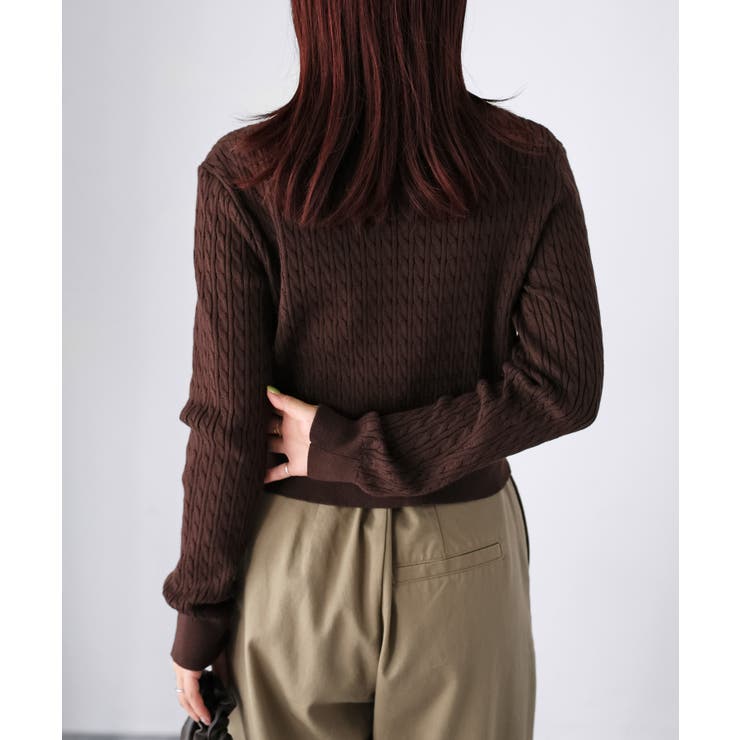 極美品　ソブ　Sov. 24AW フリルニットカーディガン　リブ　金ボタン　38 極美品 ソブ Sov. 24AW フリルニットカーディガン リブ 金ボタン