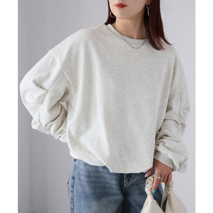 裏毛袖タックバルーンスウェット[品番：RBRW0000025]｜Riberry